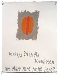 MICHAEL DEYERMOND - Perhaps I'm in the Wrong Room, painting, conceptual, hot dog