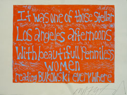 MICHAEL DEYERMOND - Beautiful Penniless Women, print, Bukowski, California, conceptual