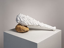 LAURA FORMAN - Untitled, sculpture, plaster, club, tool, rock, realism