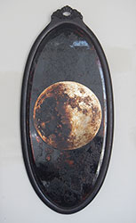 JAMES GRIFFITH - Moon -- Reflector, painting, tar, satellite, celestial, studies, realism, abstract, antique mirror