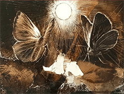 JAMES GRIFFITH - butterfly, painting, tar, animals, figurative, realism, abstract