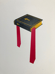 BRUCE RICHARDS - Bookmark, bible, painting, tie