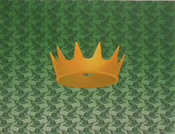 BRUCE RICHARDS - Every Frog Has His Day, painting, crown, fairytale